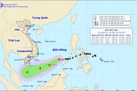 Bão Kai-Tak cách đảo Trường Sa Lớn khoảng 110 km