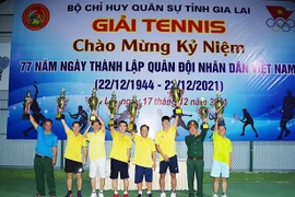 Gia Lai bế mạc Giải Tennis chào mừng Ngày thành lập Quân đội nhân dân Việt Nam