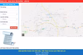 Gia Lai thông báo địa chỉ truy cập Cơ sở dữ liệu tên đường và công trình công cộng