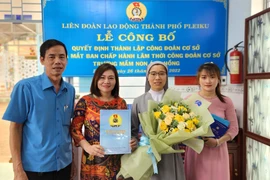 Ra mắt Công đoàn cơ sở Trường Mầm non Ánh Hồng