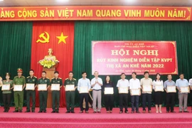 An Khê rút kinh nghiệm diễn tập khu vực phòng thủ