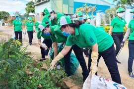 Pleiku ra quân thu gom rác thải tại khu vực công cộng