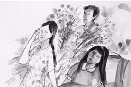 Thạch thảo bên ô cửa