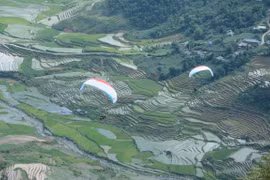 Yên Bái: Khai mạc Festival dù lượn "Bay trên mùa nước đổ"