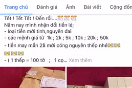 "Nóng" thị trường đổi tiền lẻ dịp Tết