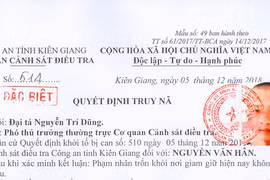 Kiên Giang:Bắt được 2 trong 3 đối tượng bị truy nã đặc biệt trốn trại