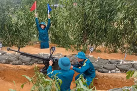 An Khê hoàn thành huấn luyện dân quân phòng không 12,7 mm