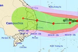 Bão số 6 rất mạnh trên biển