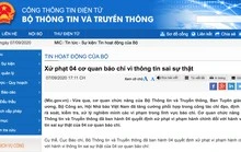 Xử phạt 4 cơ quan báo chí