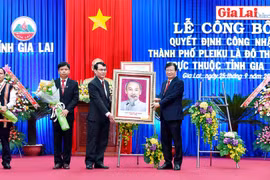 Gia Lai long trọng tổ chức lễ công bố TP. Pleiku là đô thị loại I