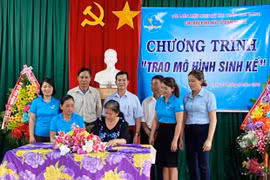 Mang Yang: Trao mô hình sinh kế cho hội viên phụ nữ