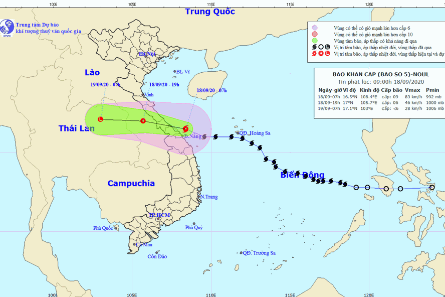 Tin bão mới nhất: Bão số 5 đã đổ bộ Quảng Bình-Thừa Thiên Huế và suy yếu
