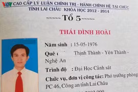 Khai trừ Đảng cựu Trưởng phòng Cảnh sát kinh tế sử dụng bằng giả