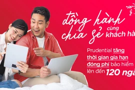 Prudential tăng thời gian gia hạn đóng phí bảo hiểm lên đến 120 ngày