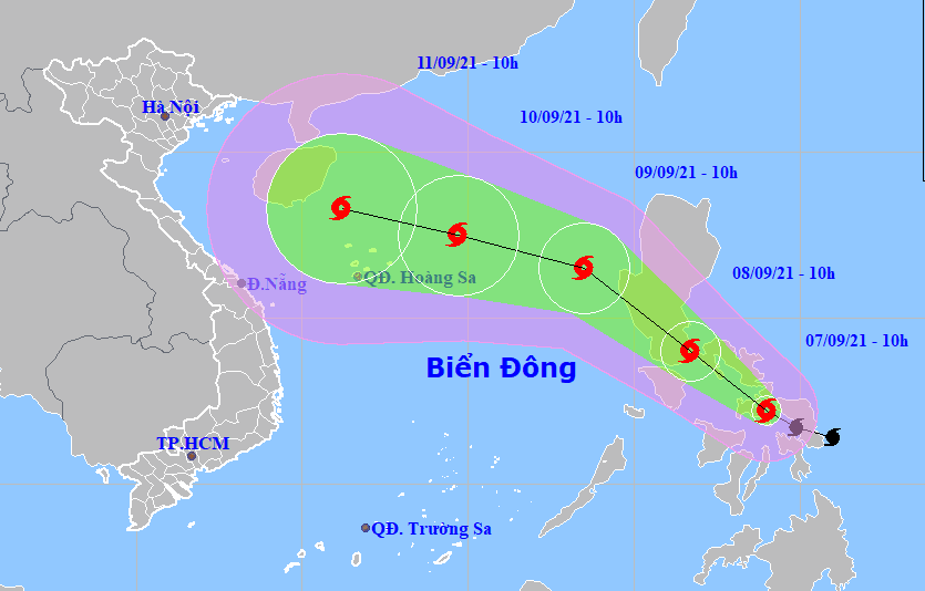 Bão Conson vào Biển Đông, tiếp tục mạnh thêm