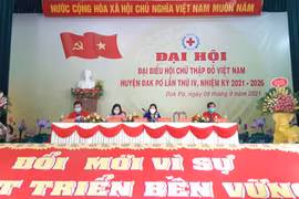 Bà Võ Thị Kim Hoàng tái đắc cử chức Chủ tịch Hội Chữ thập đỏ huyện Đak Pơ