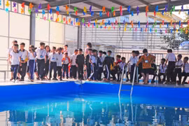 Ia Grai: Khánh thành bể bơi phòng-chống đuối nước