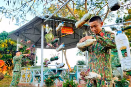"Khuôn viên xanh, không rác thải nhựa" ở Trung đoàn 48