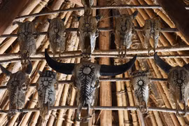 Trang trí trên sọ thú: Nét tạo hình hoang sơ