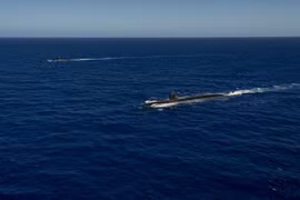 Tàu ngầm Mỹ, Pháp có cuộc tập trận chung hiếm thấy ở Thái Bình Dương