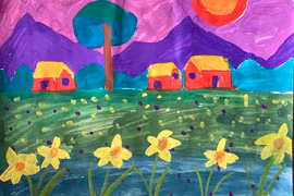 Chiều trên đồi hoa vàng