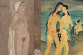 Ngắm tranh khỏa thân 'Sau khi tắm' của danh họa Lê Phổ bán 12,3 tỉ đồng