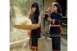 Chiếc cối của người Jrai