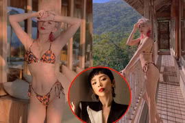 Tóc Tiên nóng bỏng với bikini mỏng manh