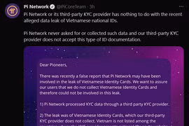 Pi Network phủ nhận liên quan 17 GB dữ liệu rò rỉ tại Việt Nam