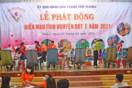 Pleiku: Phát động hiến máu tình nguyện đợt 1, năm 2021