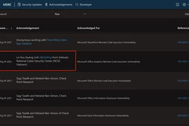 Chuyên gia 9x Việt Nam tiếp tục phát hiện lỗ hổng bảo mật Microsoft
