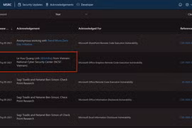 Chuyên gia 9x Việt Nam tiếp tục phát hiện lỗ hổng bảo mật Microsoft