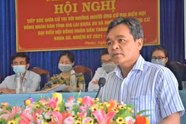 Ứng cử viên đại biểu HĐND tỉnh Gia Lai khóa XII tiếp xúc cử tri vận động bầu cử