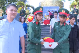 An táng 1 hài cốt liệt sĩ tại Nghĩa trang Liệt sĩ huyện Chư Prông