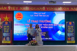 Cục Thuế Gia Lai trao thưởng "Hóa đơn may mắn" quý II và quý III-2022