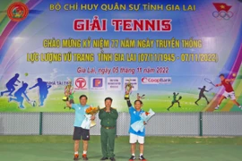 Bế mạc Giải Tennis chào mừng 77 năm Ngày truyền thống lực lượng vũ trang