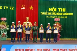 Công ty 72 hội thi thợ giỏi khai thác mủ cao su