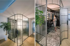 Ngôi nhà dùng kính thay bê tông tinh tế và lãng mạn