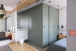 Căn hộ nhỏ đẹp phi thường với hệ thống cửa trượt