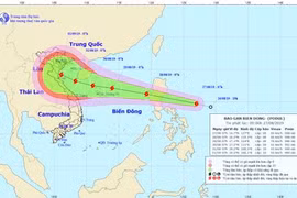 Áp thấp nhiệt đới mạnh lên thành bão Podul, gió giật cấp 10