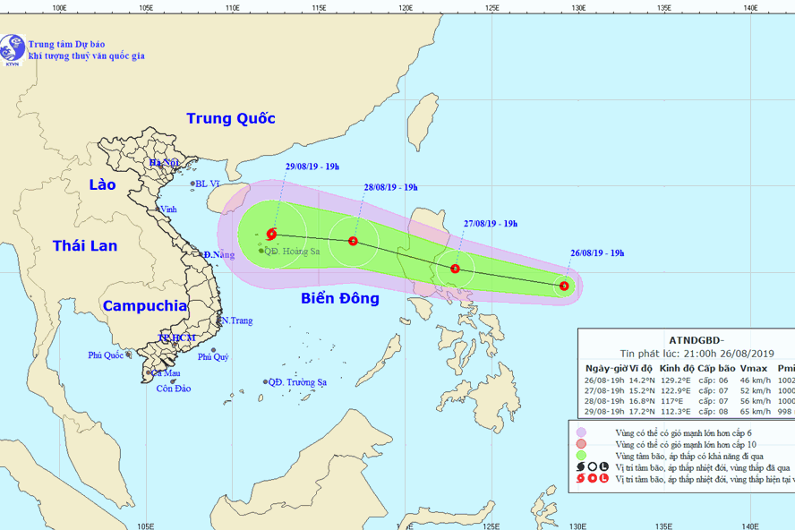 Lại xuất hiện áp thấp nhiệt đới giật cấp 8 áp sát Biển Đông