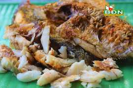 Đắk Nông: Bắt cá suối đem chiên vàng lên giã với lá cây thuốc quý này, thơm ngon đến miếng cuối cùng