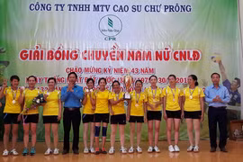 Tổ chức Giải bóng chuyền nam-nữ công nhân lao động