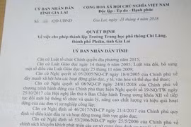 Gia Lai: Thành lập Trường THPT Chi Lăng