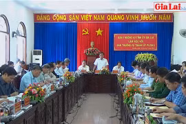 Gia Lai: Ban Thường vụ Tỉnh ủy làm việc với Ban Thường vụ Thành ủy Pleiku