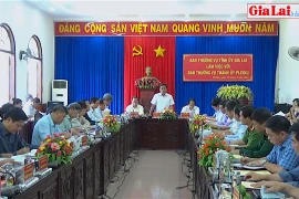 Gia Lai: Ban Thường vụ Tỉnh ủy làm việc với Ban Thường vụ Thành ủy Pleiku