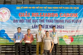Bế mạc Giải Billiards Carom Đại hội Thể dục thể thao TP. Pleiku