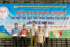 Bế mạc Giải Billiards Carom Đại hội Thể dục thể thao TP. Pleiku