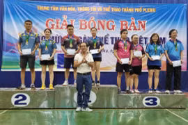 Pleiku: Bế mạc Giải Bóng bàn chào mừng Ngày thể thao Việt Nam
