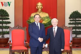Tổng Bí thư Nguyễn Phú Trọng tiếp Phó Thủ tướng Lào